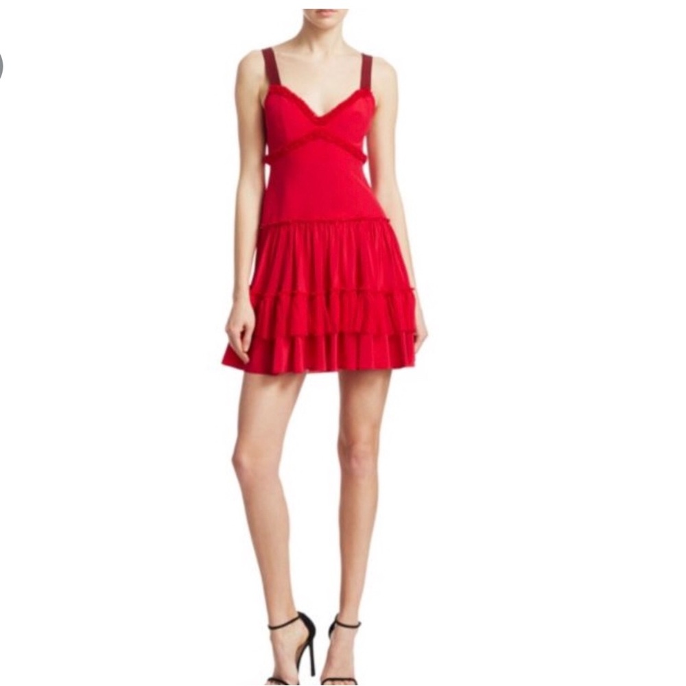 Cinq a Sept Livia Tiered Ruffle Mini Dress